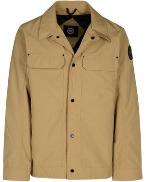 Canada Goose 'burnaby' Beige Cotton Blend Jacket - Naturel