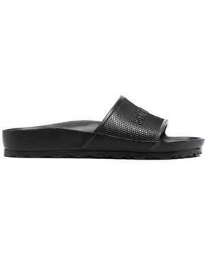 Birkenstock Slippers Met Logo-Reliëf - Zwart