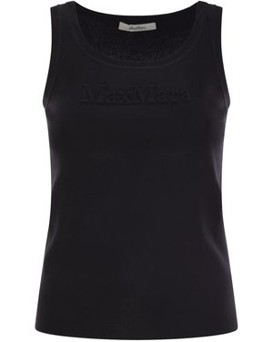 Max Mara Pentola Viscose Crêpe Top - Zwart