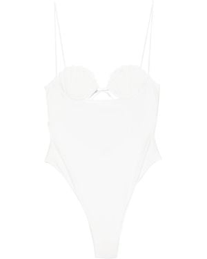 Oséree Bridal Shell Maillot - White