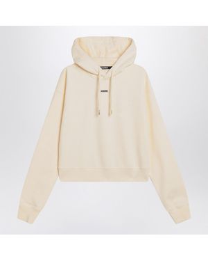 Jacquemus Light Gros Grain Hooded Sweatshirt - White
