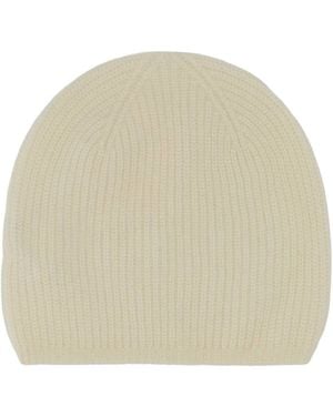 Loulou de Saison Ivory Cashmere Flyn Beanie Hat - Natural
