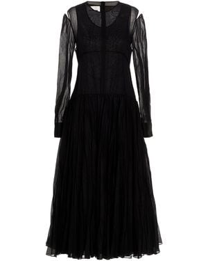 Jil Sander Pleated Skirt Dress - Schwarz