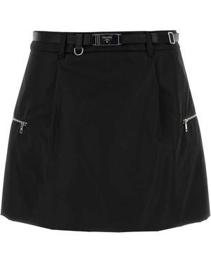 Prada Re-Nylon Mini Skirt - Black