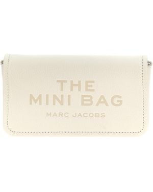 Marc Jacobs 'the Leather Mini Bag' Crossbody Tas - Naturel