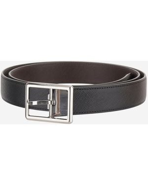 Montblanc Cinturón de piel reversible - Negro