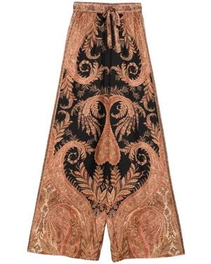 Zimmermann Paisley-Print Drawstring Pants - Brown