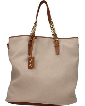 Saint Laurent Umhängetaschen Frauen Stoff Beige/Ziegelstein - Natur