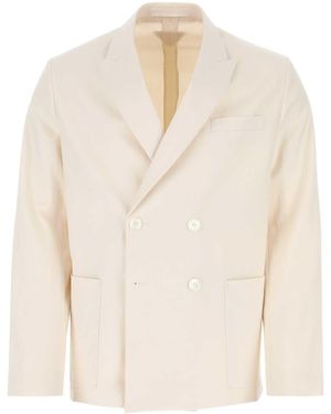 Prada Ivory Cotton Blazer - White
