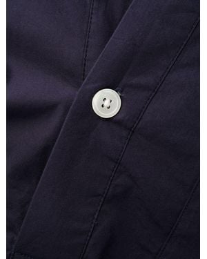 Tekla Cotton Poplin Night Shirt - Blau
