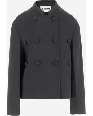 Jil Sander Oversized Wool Blazer - Black
