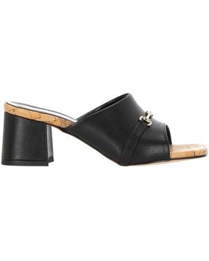 Alviero Martini Zwart Leer Sandalen
