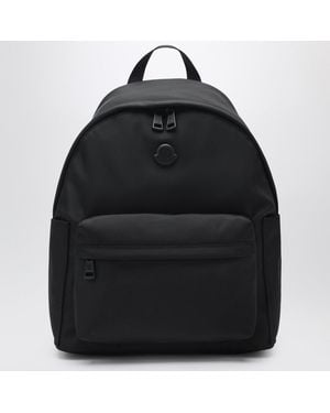 Moncler New Pierrick Backpack With Metal Logo - Black