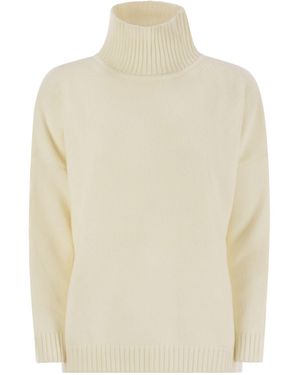 Weekend by Maxmara Borgia Wool Turtleneck Jumper - White