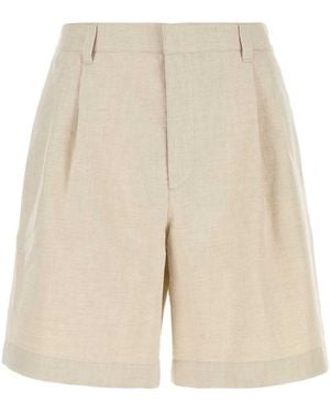 Bottega Veneta Sand Twill Bermuda Shorts - Natural