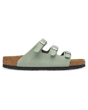 Birkenstock Florida Pure Sage, Nubuck Leather - Green