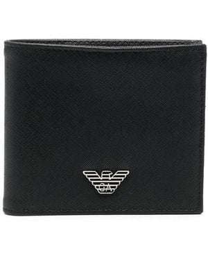 Emporio Armani Logo Bifold Wallet - Black