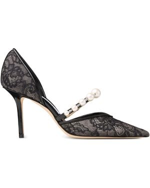 Jimmy Choo Aurelie Leather Court Shoes - Black