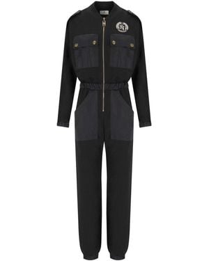 Elisabetta Franchi Jumpsuit With Embroidery - Black