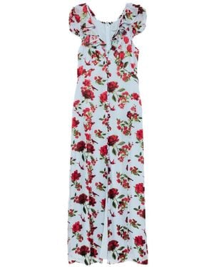 Alice + Olivia Tara Printed Long Dress - White