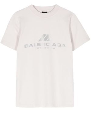 Balenciaga Weißes T-Shirt Activewear Aus Stretch-Jersey