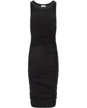 Elisabetta Franchi Midi Jersey Dress - Black