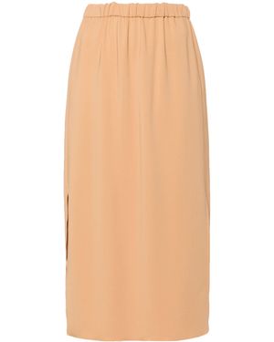 forte_forte Stretch Cady Crepe Pencil Skirt Clothing - Orange