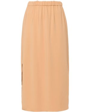 forte_forte Stretch Cady Crepe Pencil Skirt Clothing - Orange