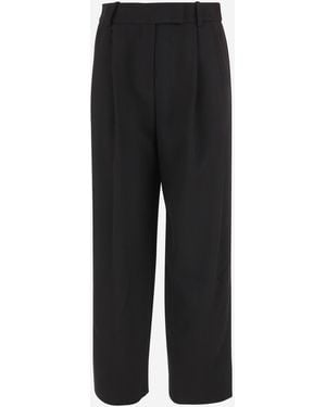 Giorgio Armani Pantalones de seda - Negro