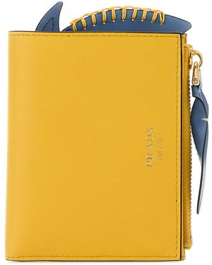 Prada Leather Wallet - Yellow