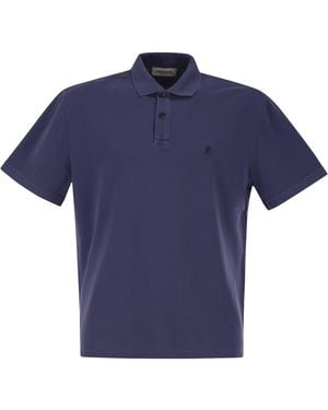 Premiata Polo Shirt With A Logo On The Chest - Blue