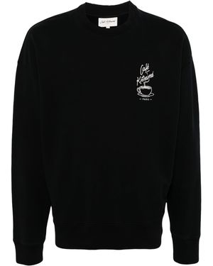 Café Kitsuné Cafe Kitsune Coffee Tasse Entspannen Sie Sweatshirt - Schwarz