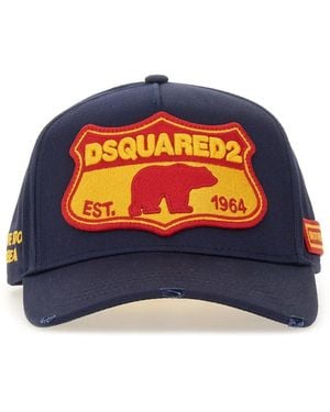 DSquared² Cotton Baseball Cap Hat - Blue