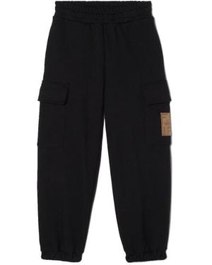 Fendi Cotton-Blend Sweatpants - Black