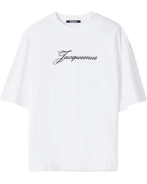 Jacquemus Übergroßes T-Shirt mit Logo-Print - Weiß