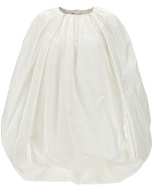 Stella McCartney Vestito Corto A Mantella - Bianco