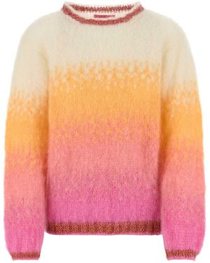 Rose Carmine Mohair Blend Jumper - Pink