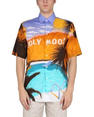 Etro Floral Print Mini Shirt For - Orange