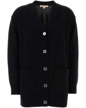 Michael Kors Wool Oversize Cardigan - Black