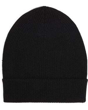 Rick Owens Ribbed Wool Beanie - Black