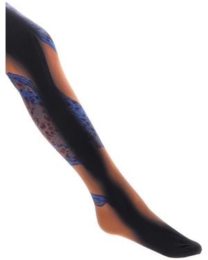 Marine Serre 'Draped Statue' Leggings - Blue