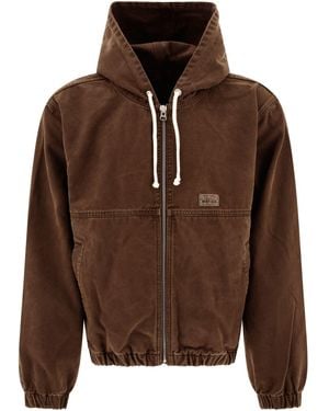Stussy Work Jacket In Unlined Canvas Jackets - Brown