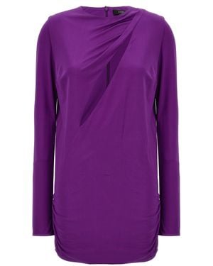 Versace Uitgesneden Jerseyjurk - Paars