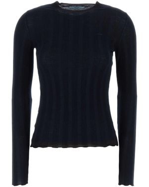 Prada Wool-Blend Knit Jumper - Blue