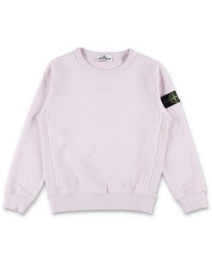 Stone Island Junior Cotton Fleece Sweatshirt - Pink