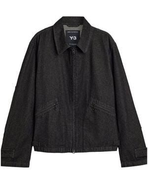 Y-3 Chaqueta De Algodón Vaquero - Negro