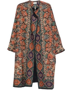 Pierre Louis Mascia Wool Kimono - Braun