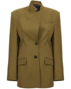 The Attico De Attico Maxi -schouderriem Blazer - Groen