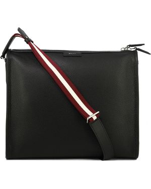 Bally "code Messenger" Crossbody Tas - Zwart