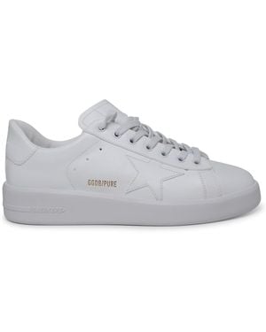 Golden Goose Zapatillas de oro en White Vegan Lear - Gris